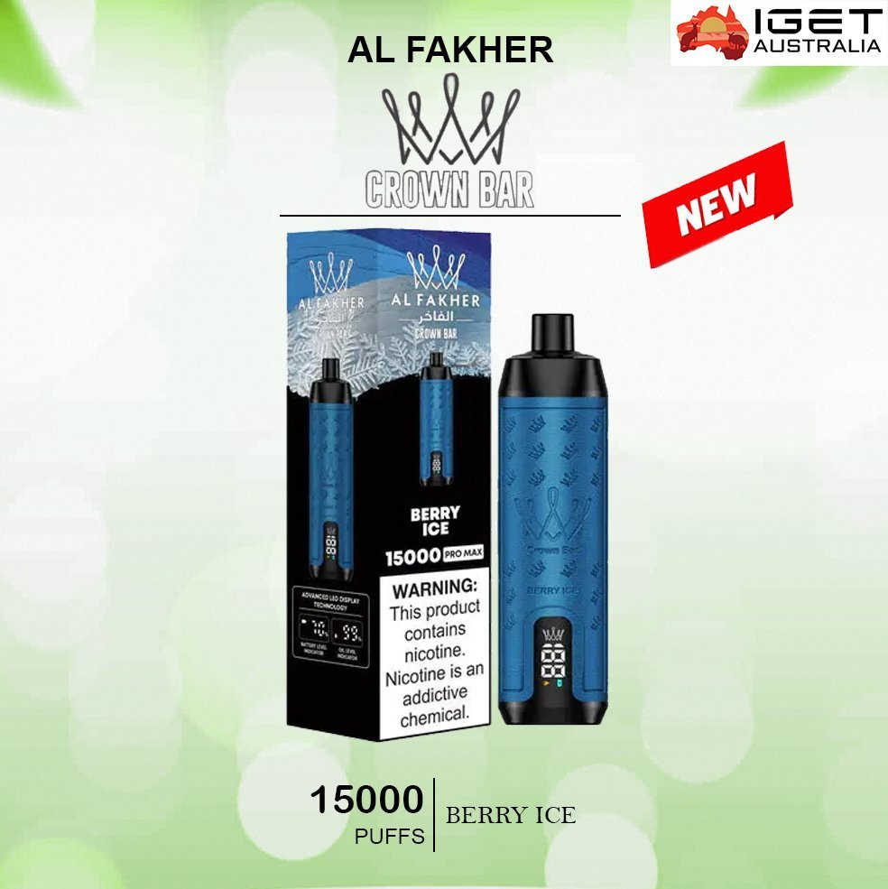 ALFAKHER CROWN BAR – BERRY ICE – 15000 PUFFS