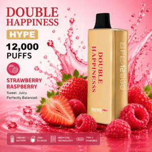 DOUBLE HAPPINESS HYPE STRAWBERRY RASPBERRY – 12000 PUFFS